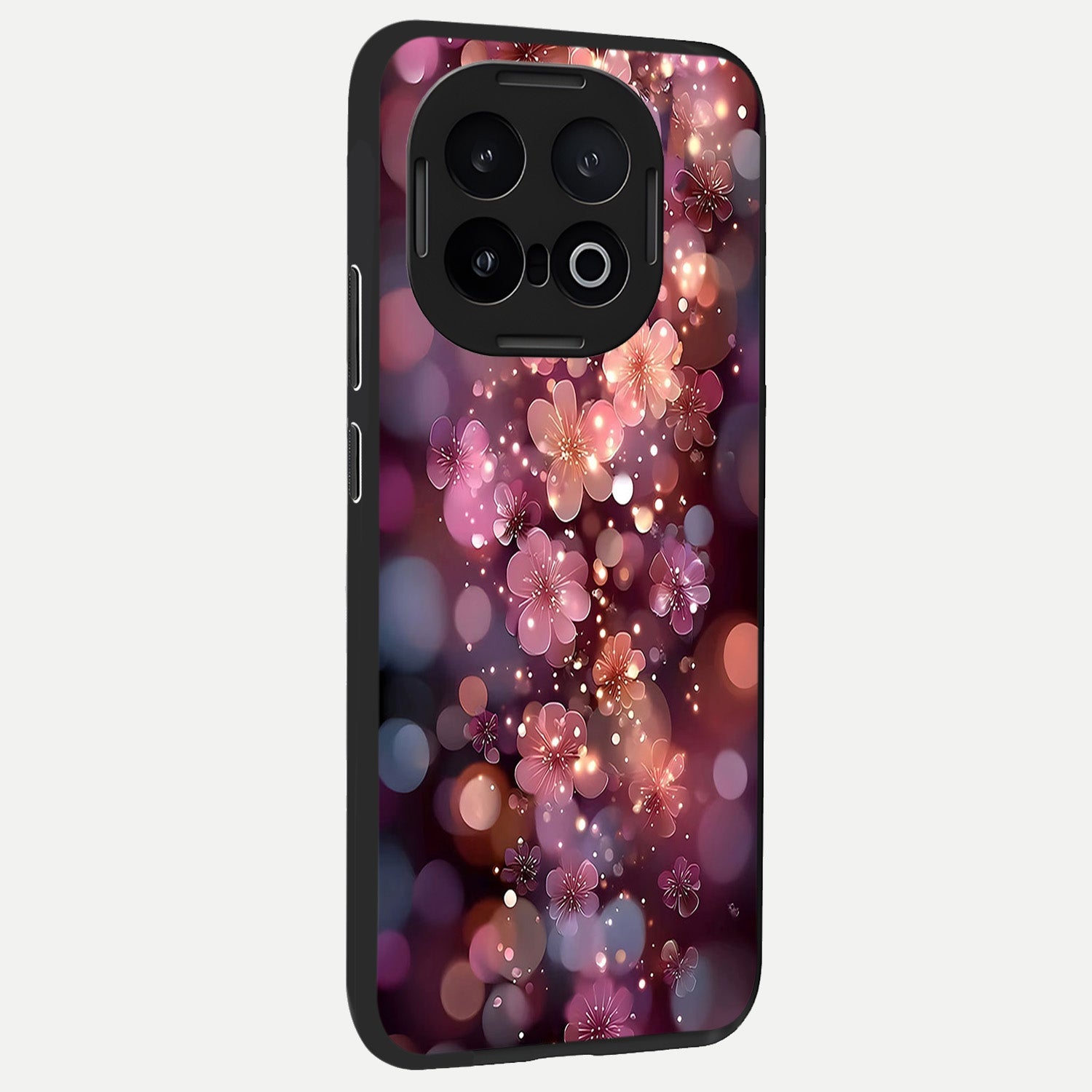 Glowing Petal Bliss back cover for iQOO 13 slim fit glass case with vibrant aesthetic design