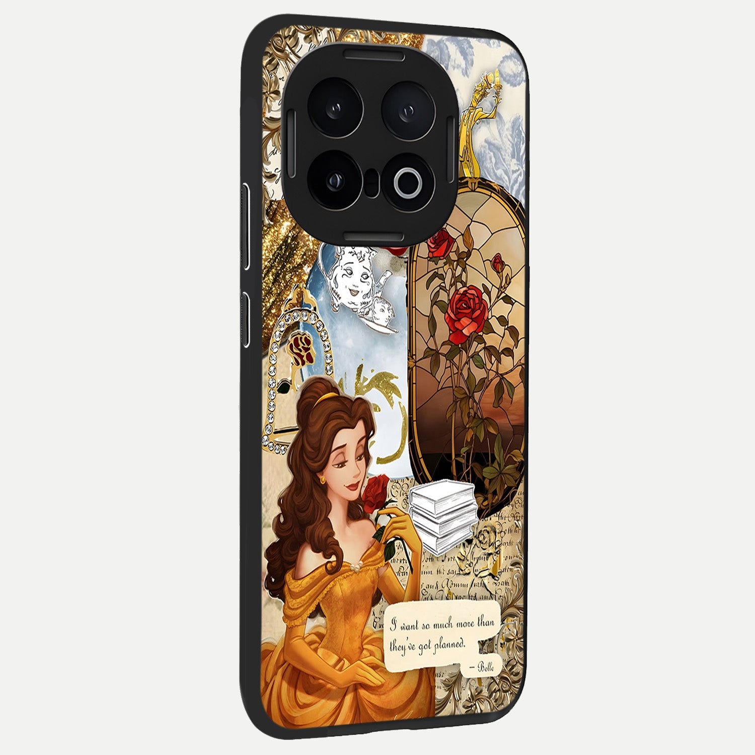  Golden Dream Belle back cover for iQOO 13 slim fit glass case with vibrant aesthetic design