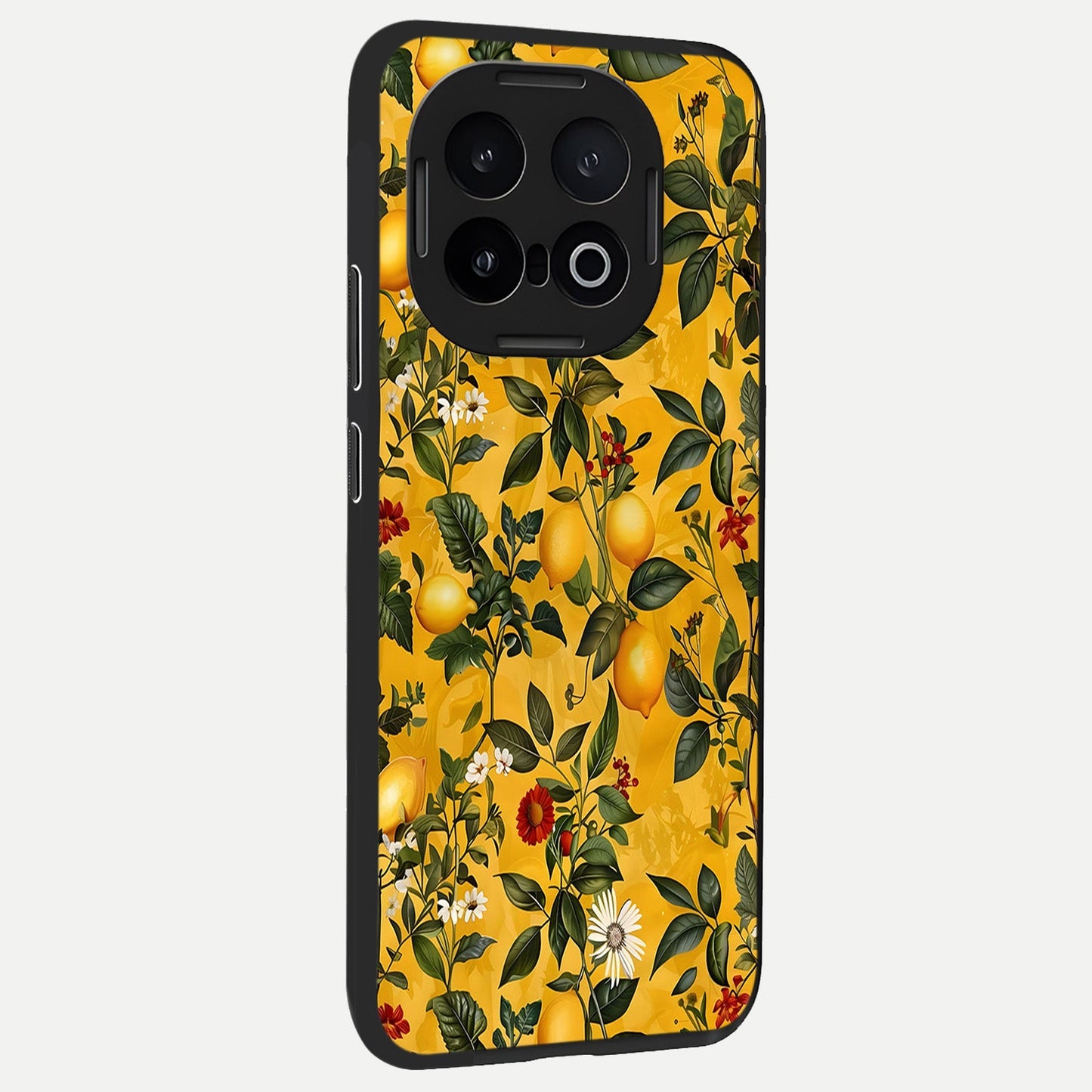  Golden Lemon Field back cover for iQOO 13 slim fit glass case with vibrant aesthetic design