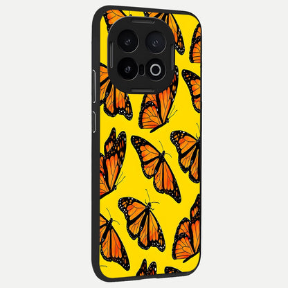  Golden Wing Flight back cover for iQOO 13 slim fit glass case with vibrant aesthetic design