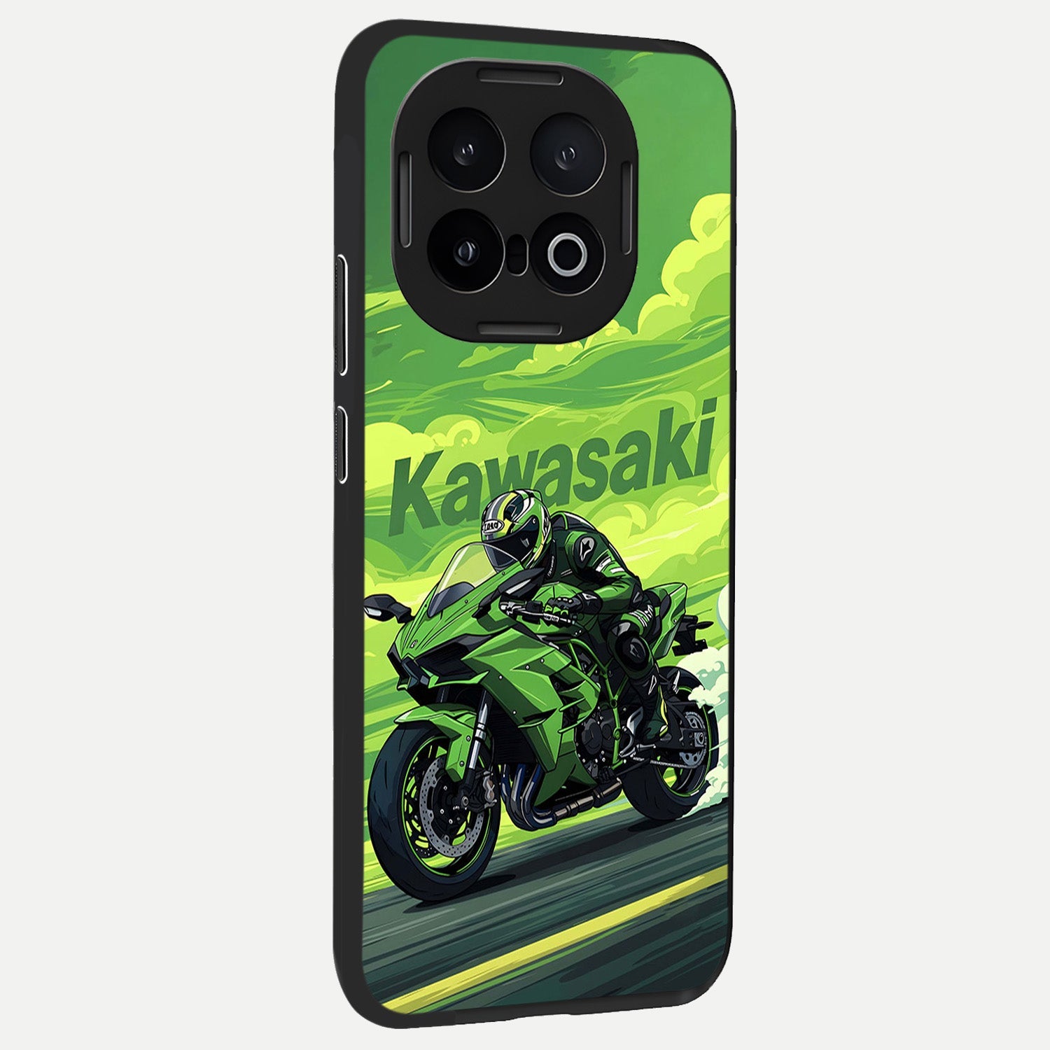  Greenery Sky back cover for iQOO 13 slim fit glass case with vibrant aesthetic design