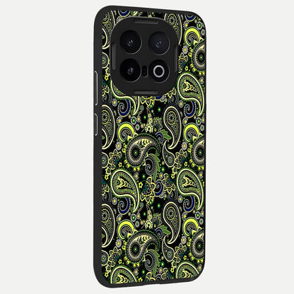  Green Lemon back cover for iQOO 13 slim fit glass case with vibrant aesthetic design