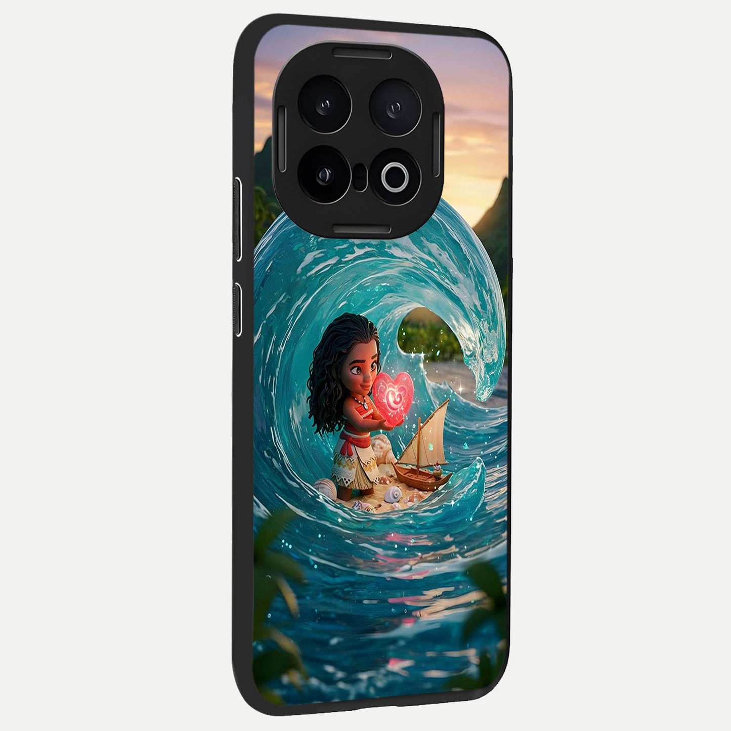  Heart of Ocean back cover for iQOO 13 slim fit glass case with vibrant aesthetic design