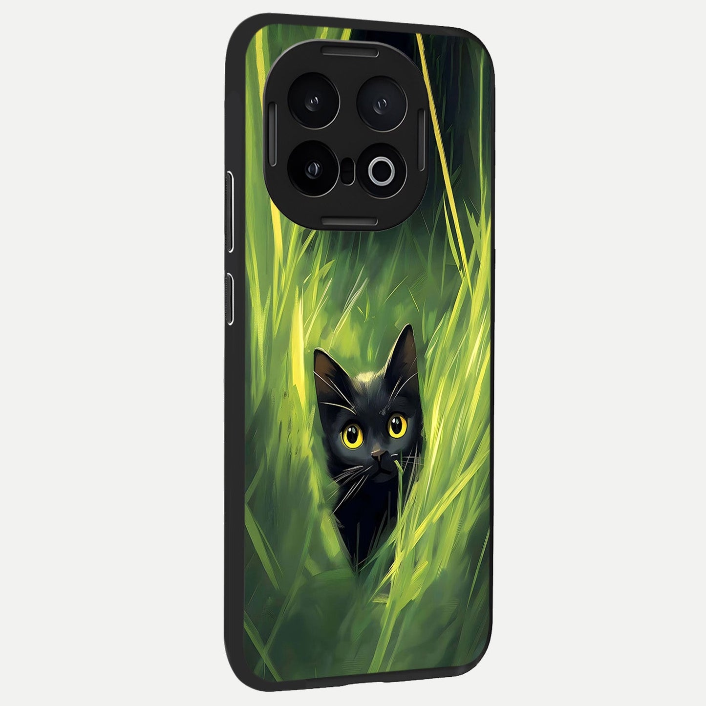  Hidden Cat Whisper back cover for iQOO 13 slim fit glass case with vibrant aesthetic design