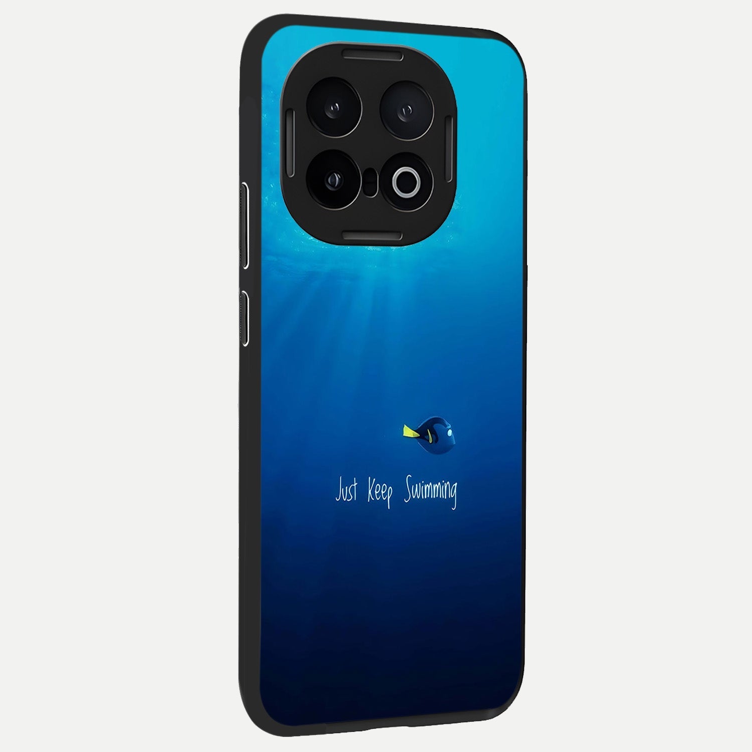  Just Keep Swimming back cover for iQOO 13 slim fit glass case with vibrant aesthetic design