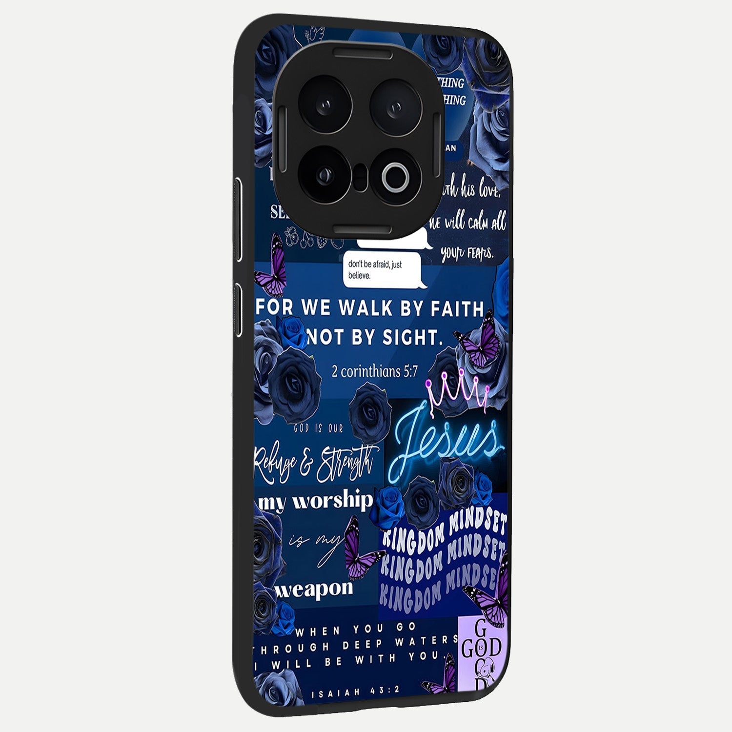  Kingdom Faith Glow back cover for iQOO 13 slim fit glass case with vibrant aesthetic design