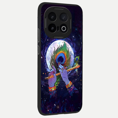  Krishna Hands Art back cover for iQOO 13 slim fit glass case with vibrant aesthetic design