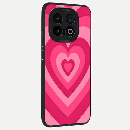  Layered Love Hearts back cover for iQOO 13 slim fit glass case with vibrant aesthetic design