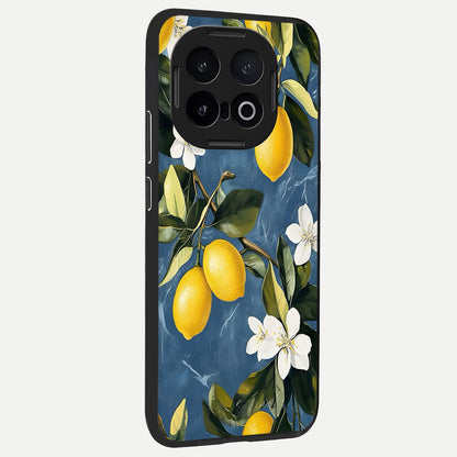  Lemon Dream Garden back cover for iQOO 13 slim fit glass case with vibrant aesthetic design