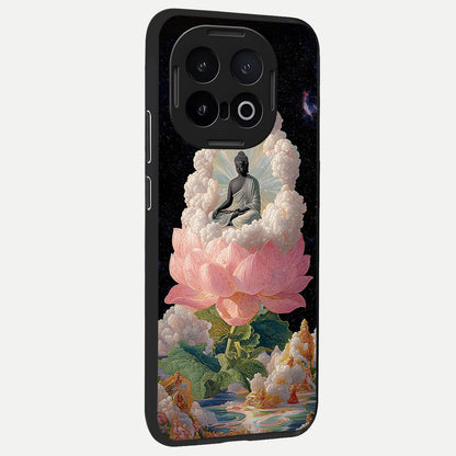  Lotus Divine Peace back cover for iQOO 13 slim fit glass case with vibrant aesthetic design