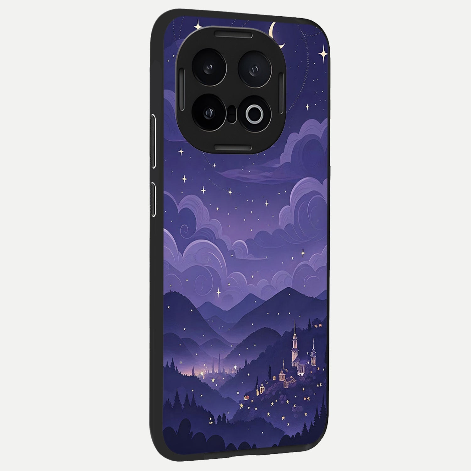  Minimal Night View back cover for iQOO 13 slim fit glass case with vibrant aesthetic design