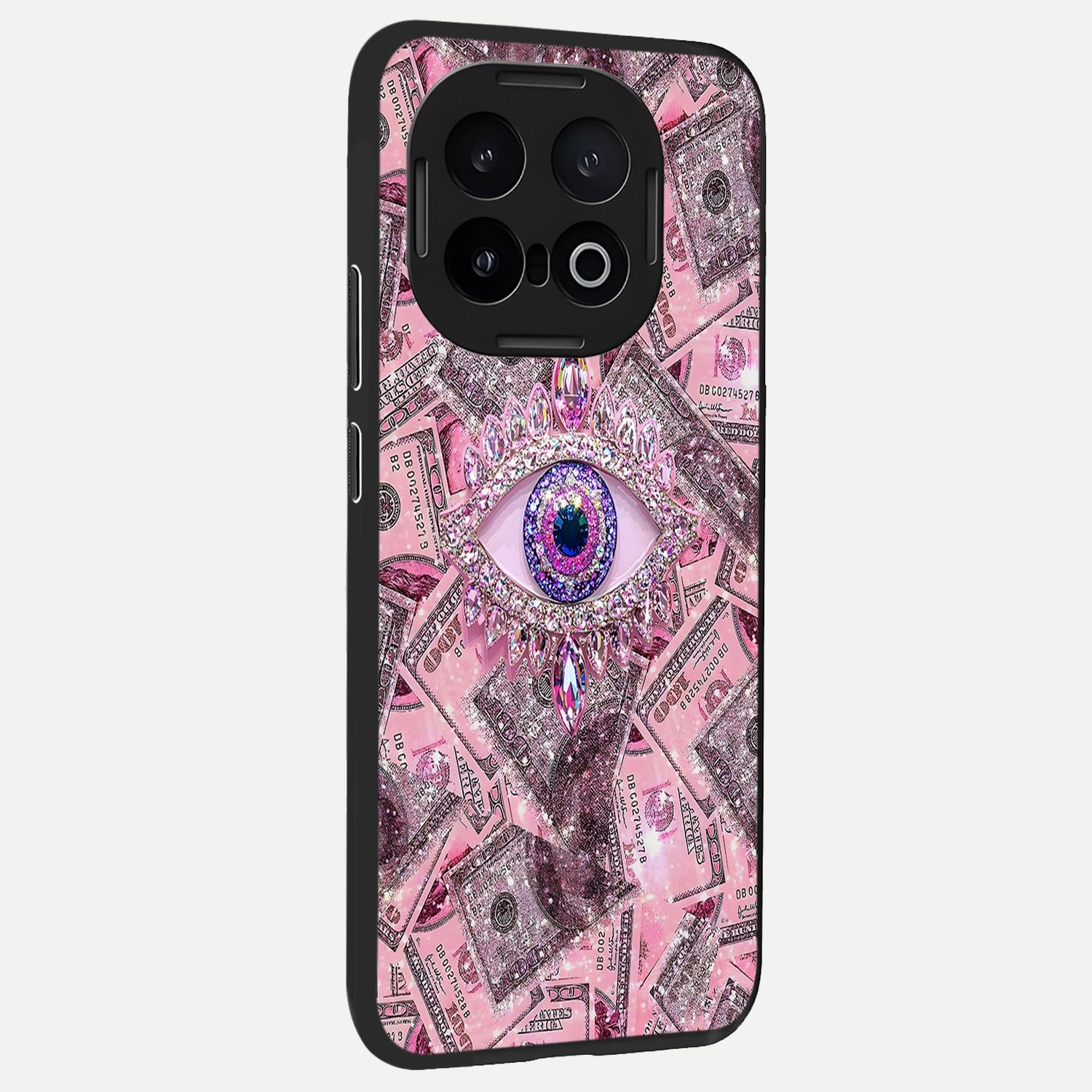  Money Eye Luxe back cover for iQOO 13 slim fit glass case with vibrant aesthetic design