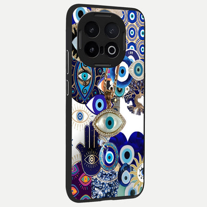  Mystic Charm Eye back cover for iQOO 13 slim fit glass case with vibrant aesthetic design