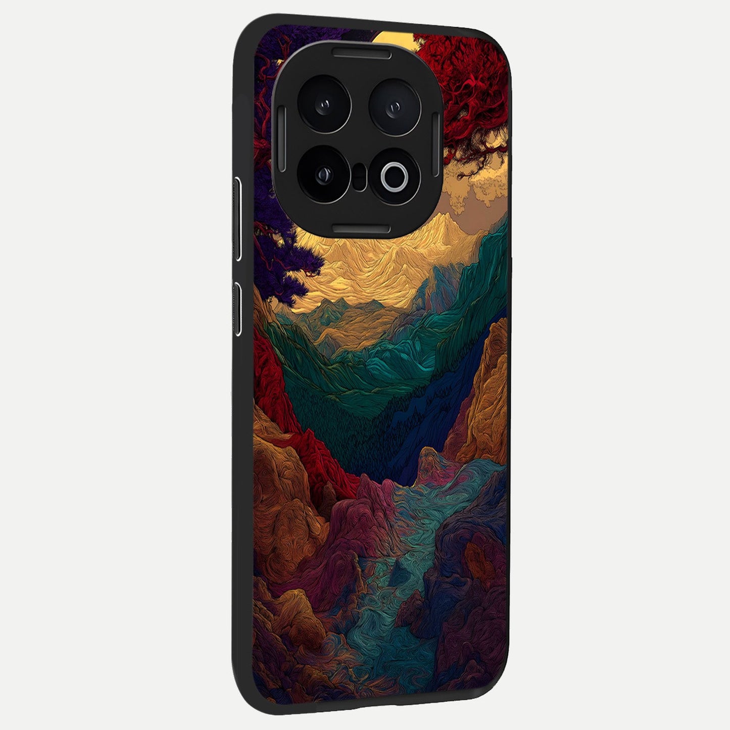  Mystic Valley Light back cover for iQOO 13 slim fit glass case with vibrant aesthetic design