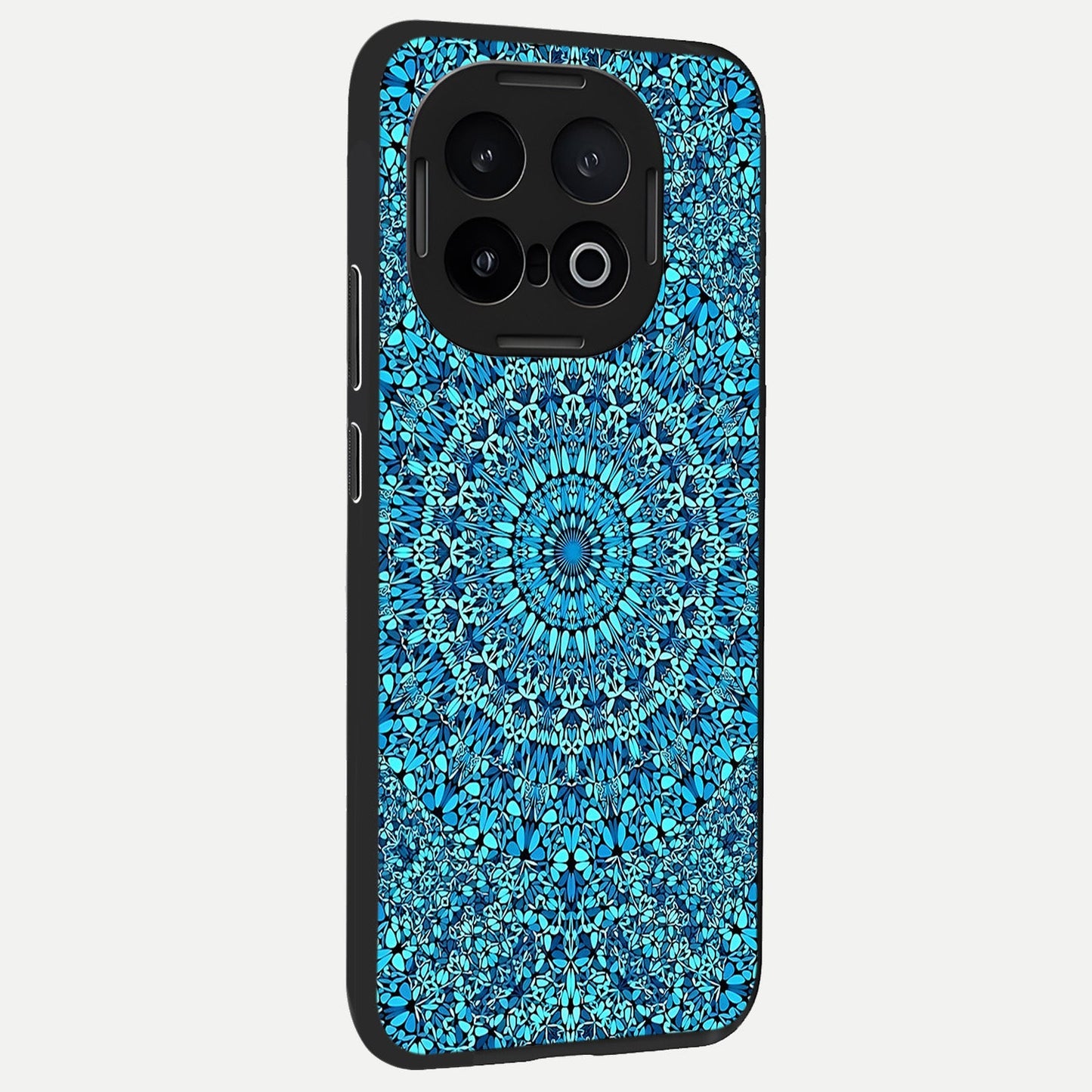  Ocean Bloom Mandala back cover for iQOO 13 slim fit glass case with vibrant aesthetic design