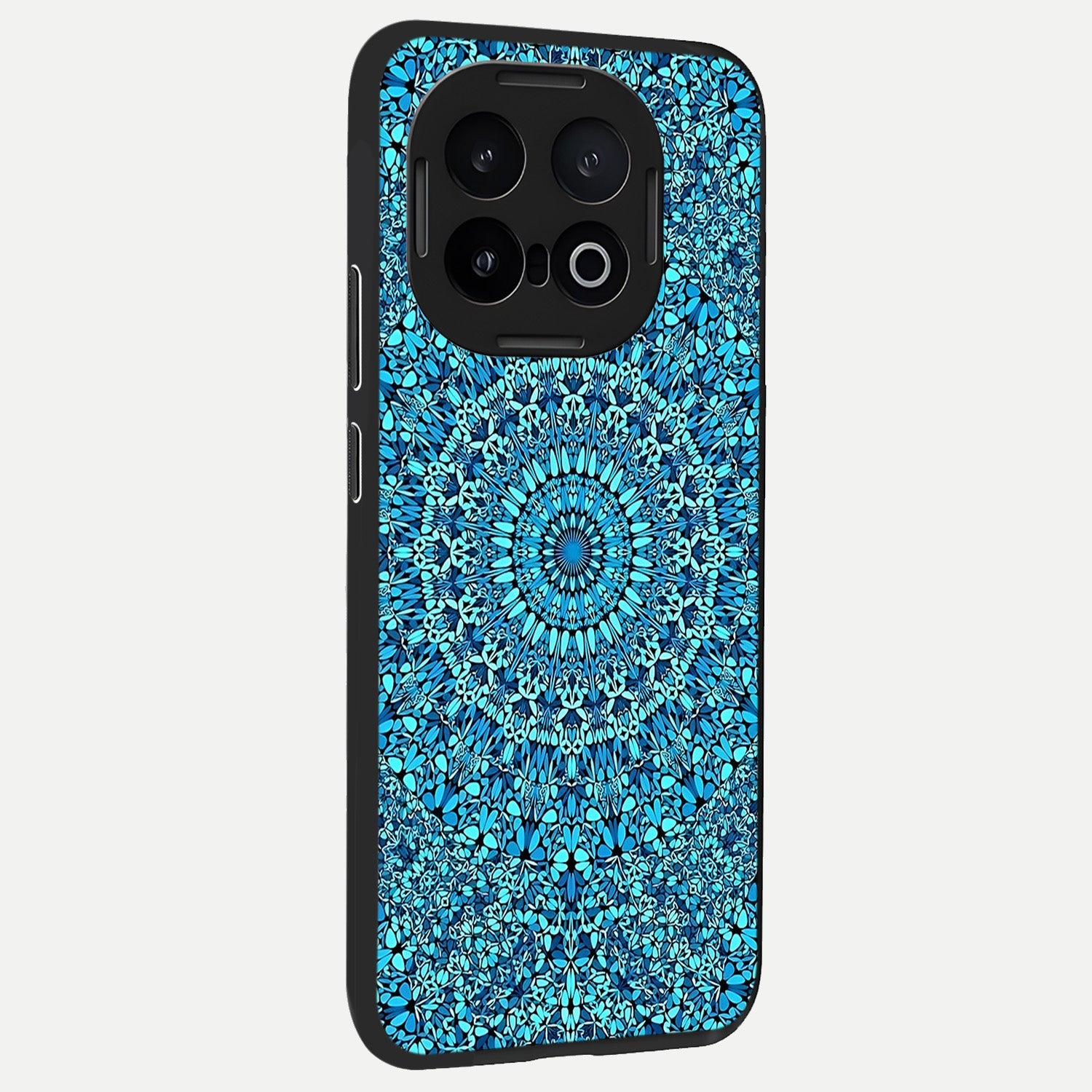  Ocean Bloom Mandala back cover for iQOO 13 slim fit glass case with vibrant aesthetic design