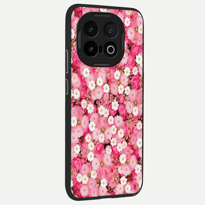  Pink Daisy Bliss back cover for iQOO 13 slim fit glass case with vibrant aesthetic design
