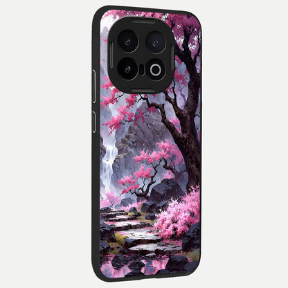  Pink Sunflower Glow back cover for iQOO 13 slim fit glass case with vibrant aesthetic design