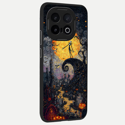  Pumpkin Moon Night back cover for iQOO 13 slim fit glass case with vibrant aesthetic design