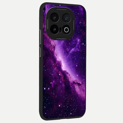  Purple Shade Sky back cover for iQOO 13 slim fit glass case with vibrant aesthetic design