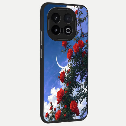  Rose Drift Flowers back cover for iQOO 13 slim fit glass case with vibrant aesthetic design
