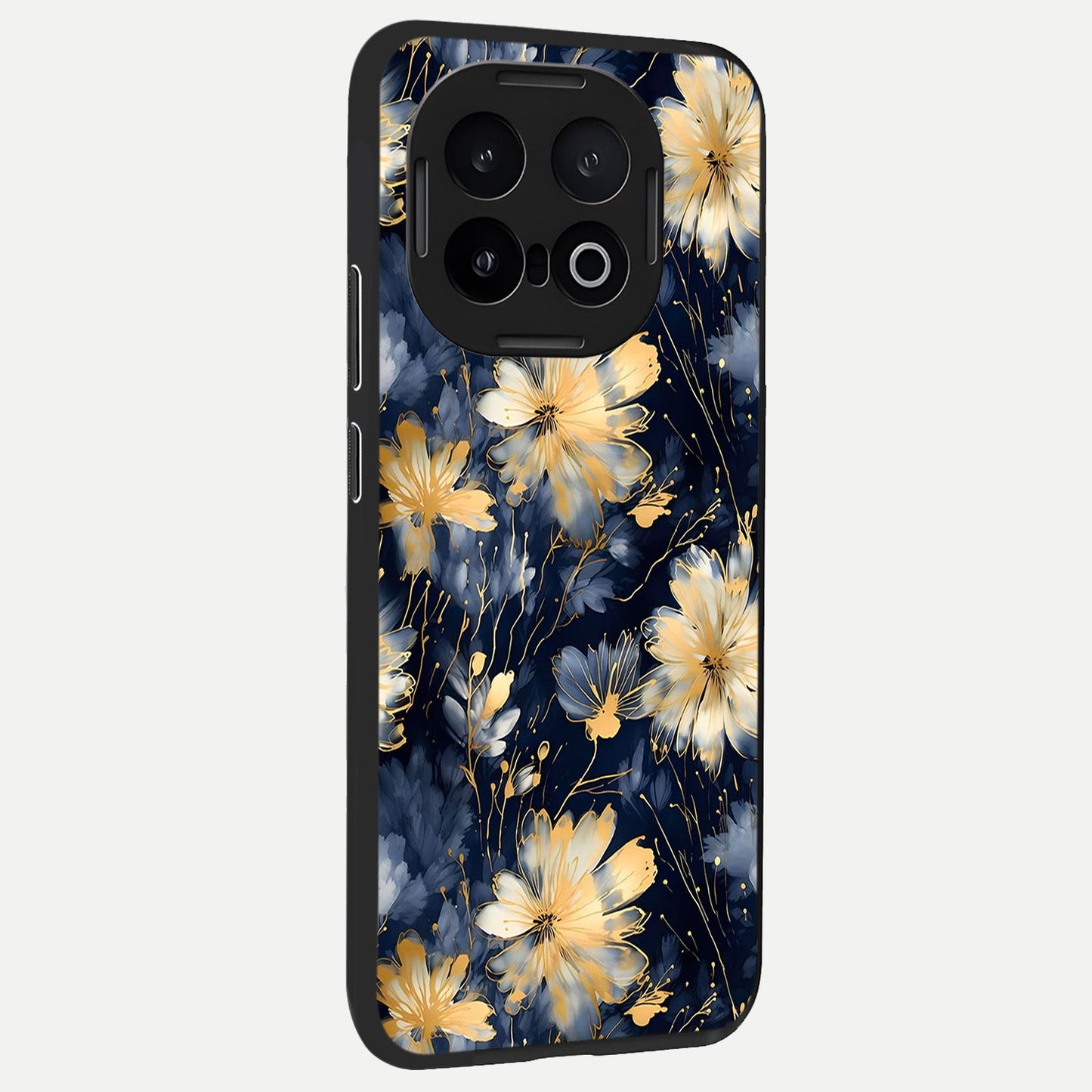  Royal Petal Dream back cover for iQOO 13 slim fit glass case with vibrant aesthetic design
