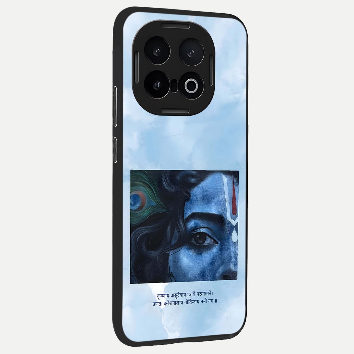  Spiritual Krishna back cover for iQOO 13 slim fit glass case with vibrant aesthetic design