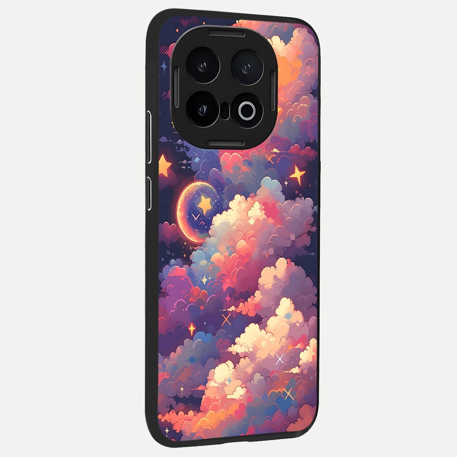  Starlit Dream Clouds back cover for iQOO 13 slim fit glass case with vibrant aesthetic design