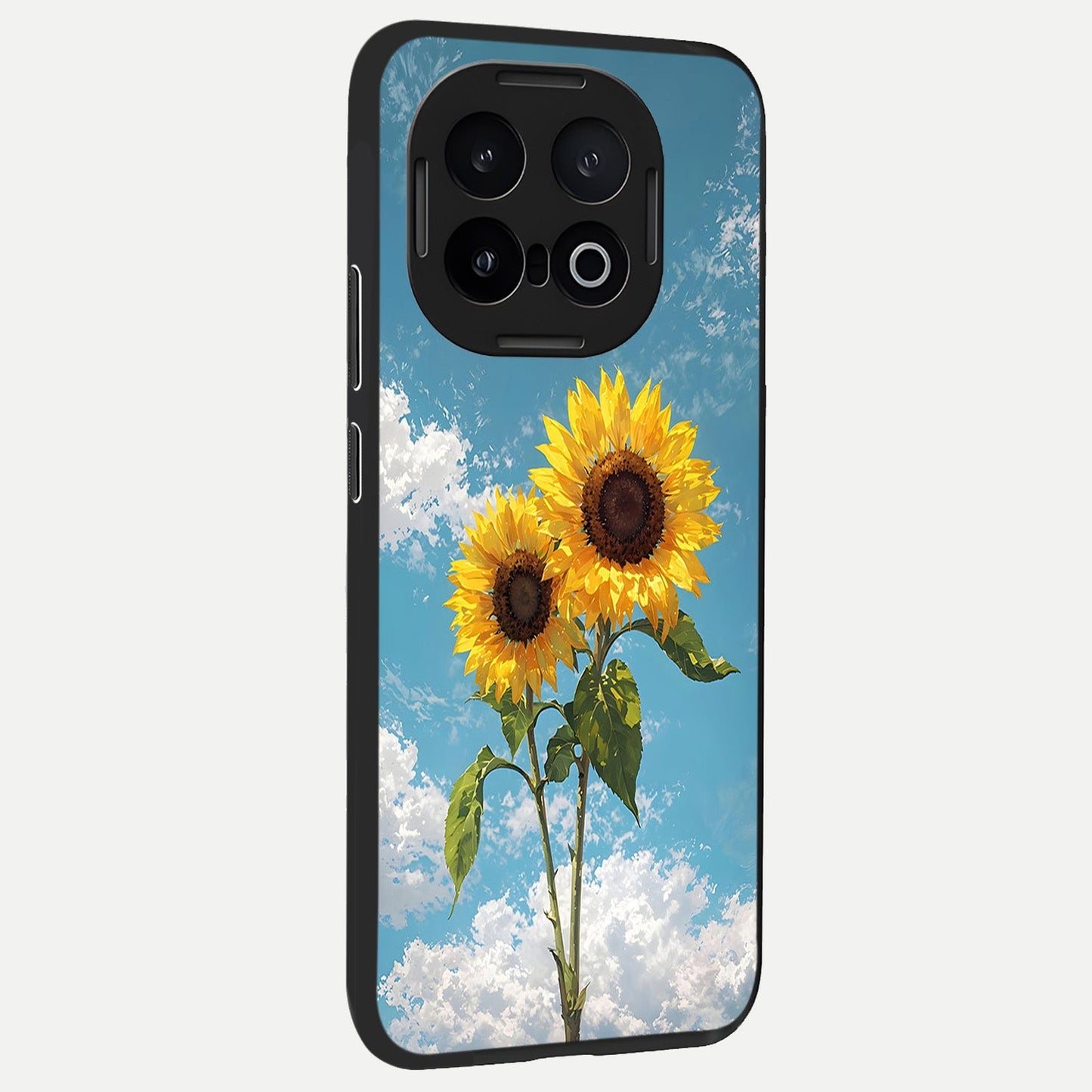  Sunlit Daisy Glow back cover for iQOO 13 slim fit glass case with vibrant aesthetic design