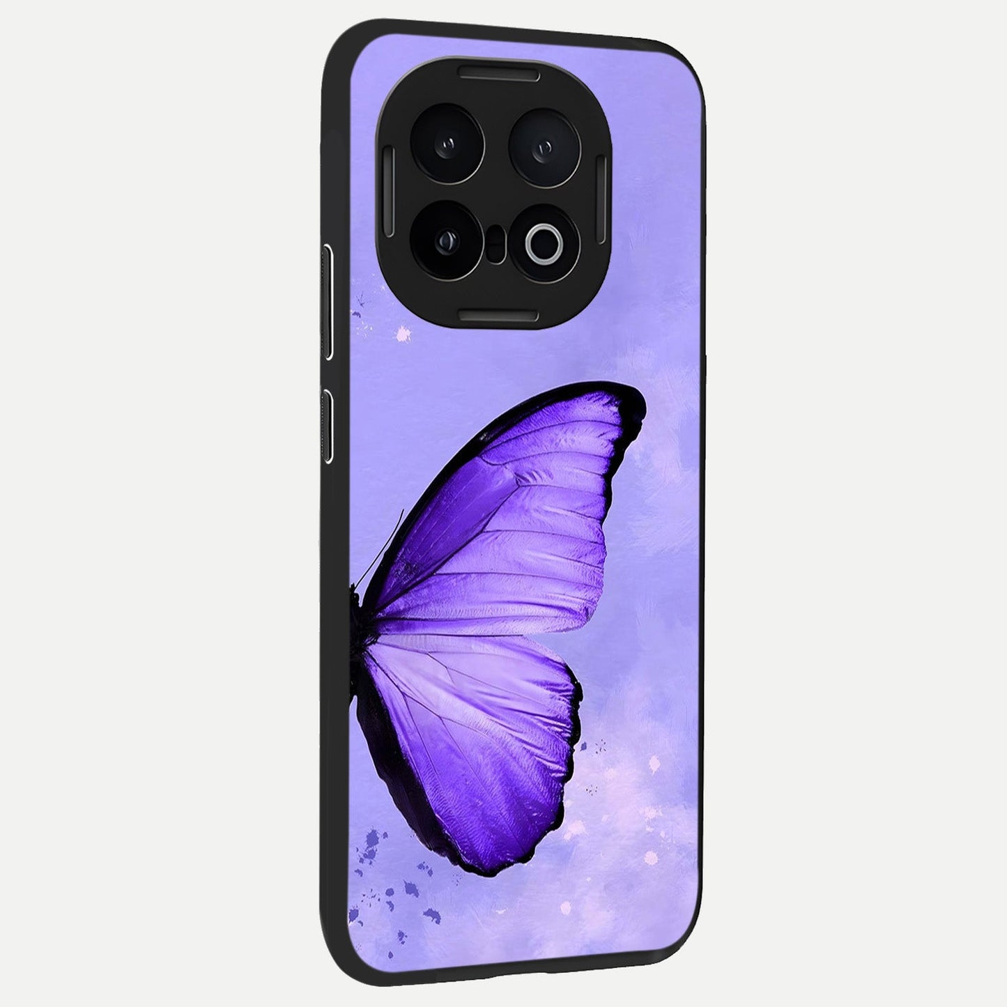  Violet Dream Wing back cover for iQOO 13 slim fit glass case with vibrant aesthetic design
