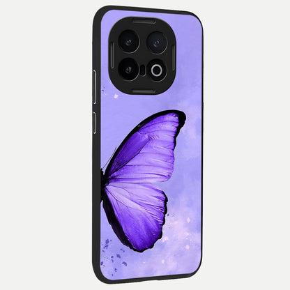  Violet Dream Wing back cover for iQOO 13 slim fit glass case with vibrant aesthetic design