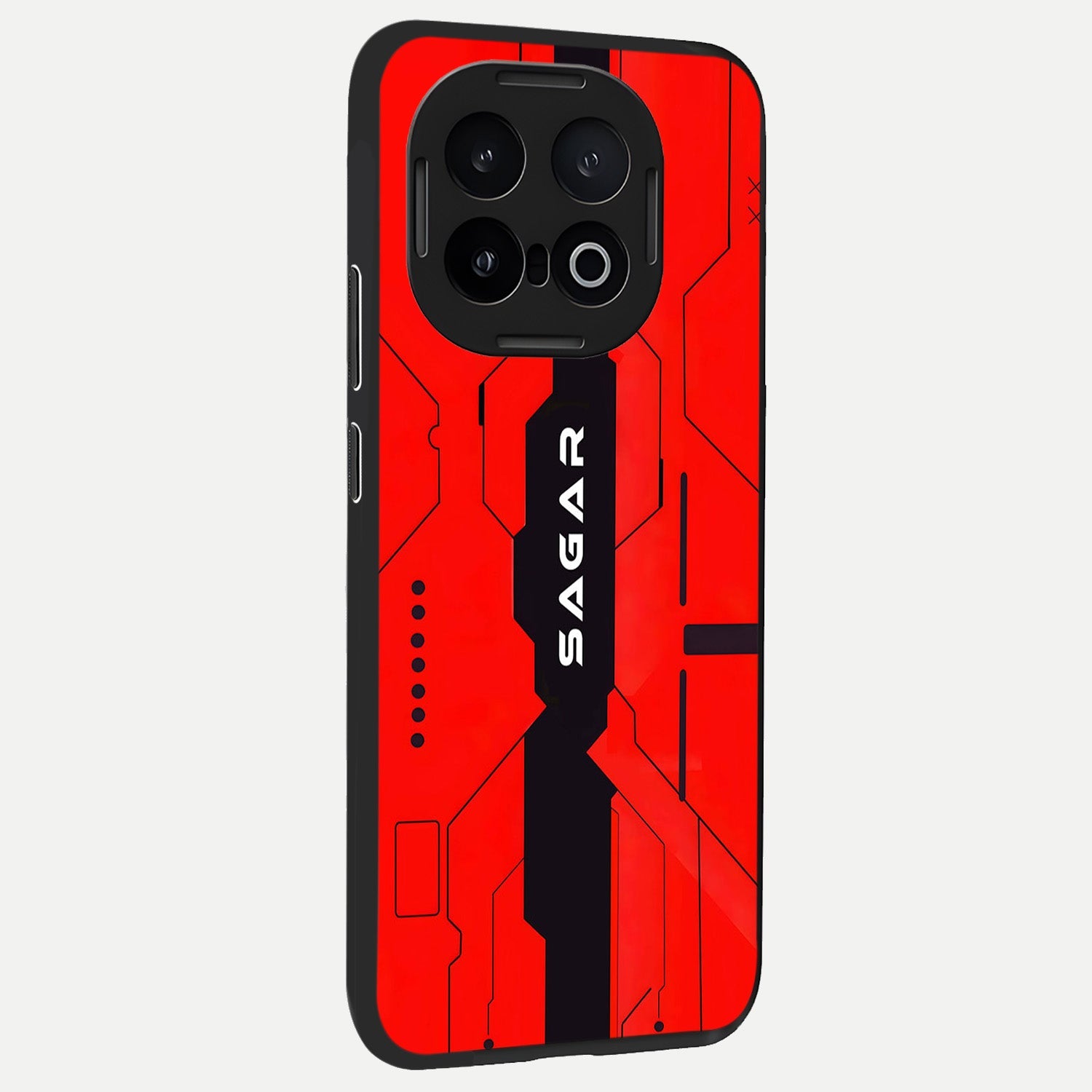  Voltage Rise CYBERPUNK Custom Name back cover for iQOO 13 slim fit personalized glass case with bold cyberpunk design