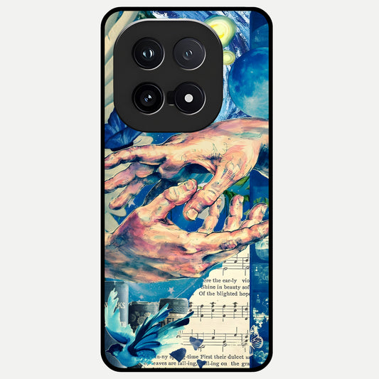  Aesthetic Divider Glass Case for iQOO 15 back cover – full design glossy printed glass finish