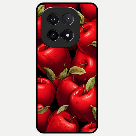  Apple Pattern Glass Case for iQOO 15 back cover – full design glossy printed glass finish