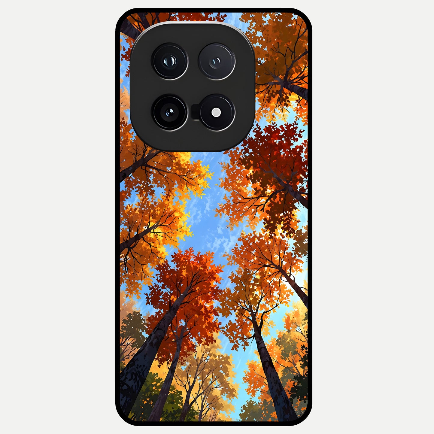  Autumn Sky Rise Glass Case for iQOO 15 back cover – full design glossy printed glass finish