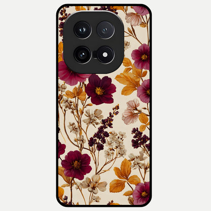  Autumn Wine Bloom Glass Case for iQOO 15 back cover – full design glossy printed glass finish