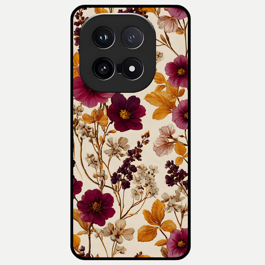  Autumn Wine Bloom Glass Case for iQOO 15 back cover – full design glossy printed glass finish