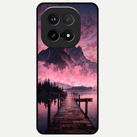  Beautiful Mountain View Glass Case for iQOO 15 back cover – full design glossy printed glass finish