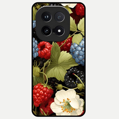  Berry Bloom Charm Glass Case for iQOO 15 back cover – full design glossy printed glass finish