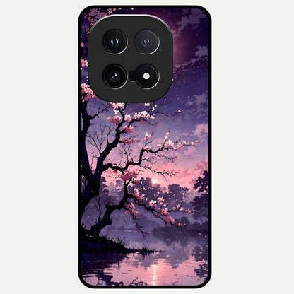  Blossom Pink Moon Glass Case for iQOO 15 back cover – full design glossy printed glass finish