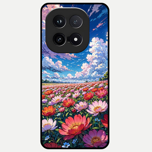 Blossom Sky Field Glass Case for iQOO 15 back cover – full design glossy printed glass finish