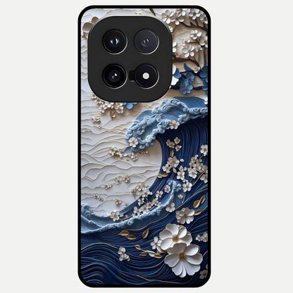  Blossom Wave Art Glass Case for iQOO 15 back cover – full design glossy printed glass finish