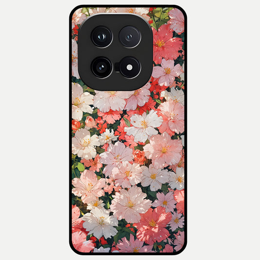  Blush Bloom Field Glass Case for iQOO 15 back cover – full design glossy printed glass finish