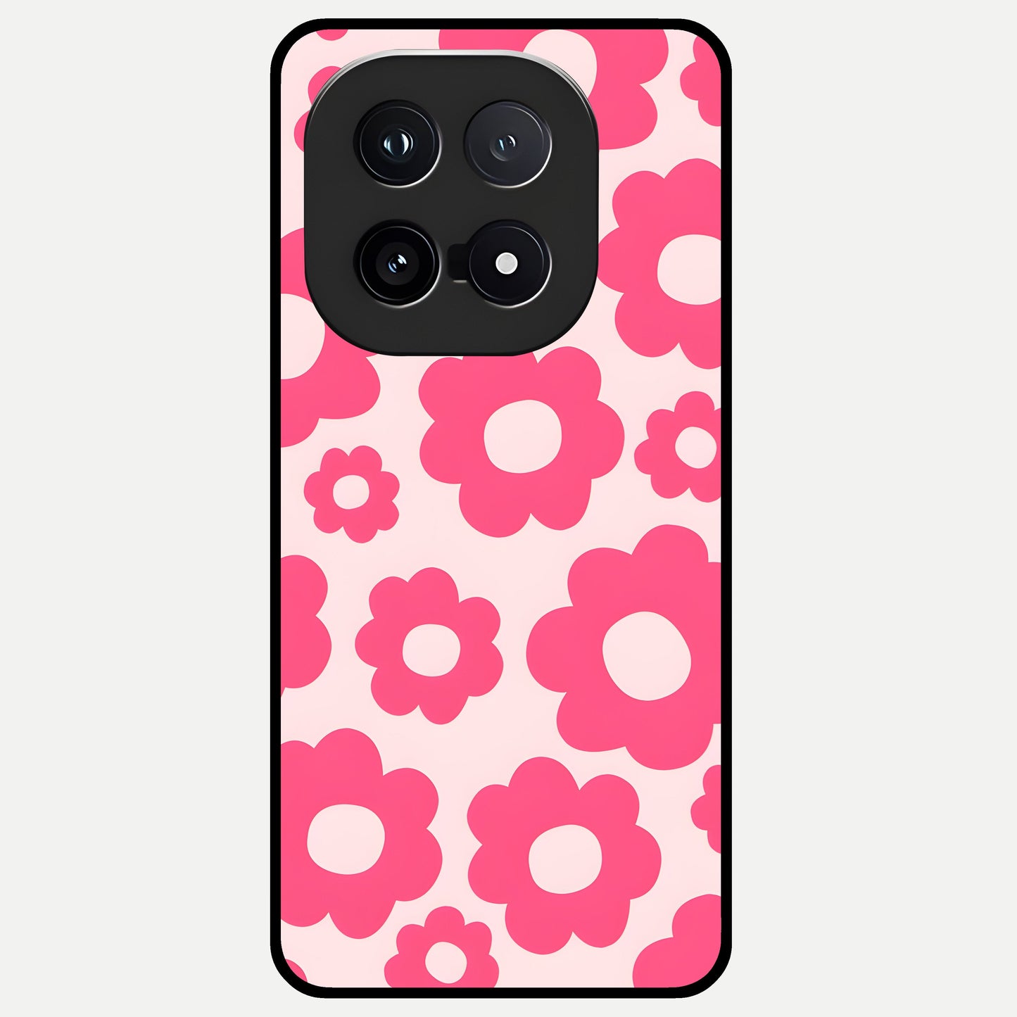  Blush Flower Pop Glass Case for iQOO 15 back cover – full design glossy printed glass finish