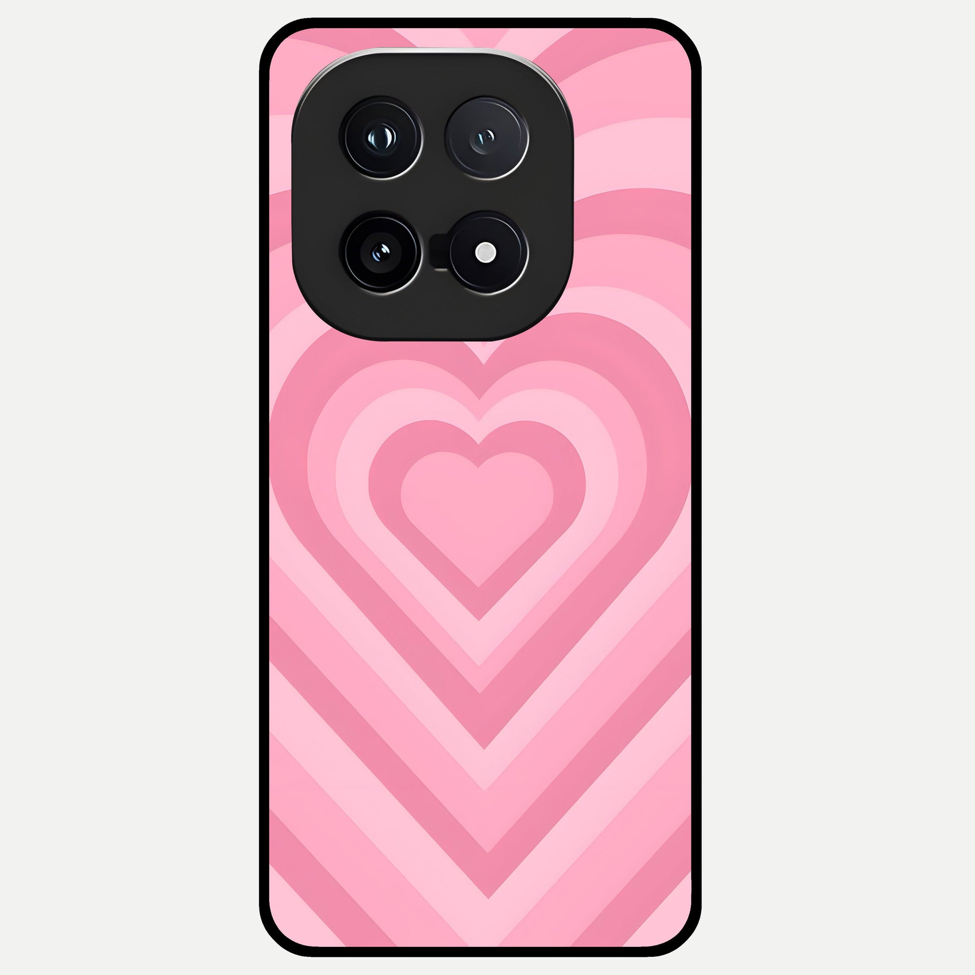  Blush Heart Waves Glass Case for iQOO 15 back cover – full design glossy printed glass finish