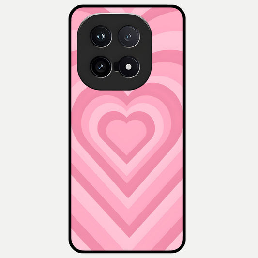 Blush Heart Waves Glass Case for iQOO 15 back cover – full design glossy printed glass finish