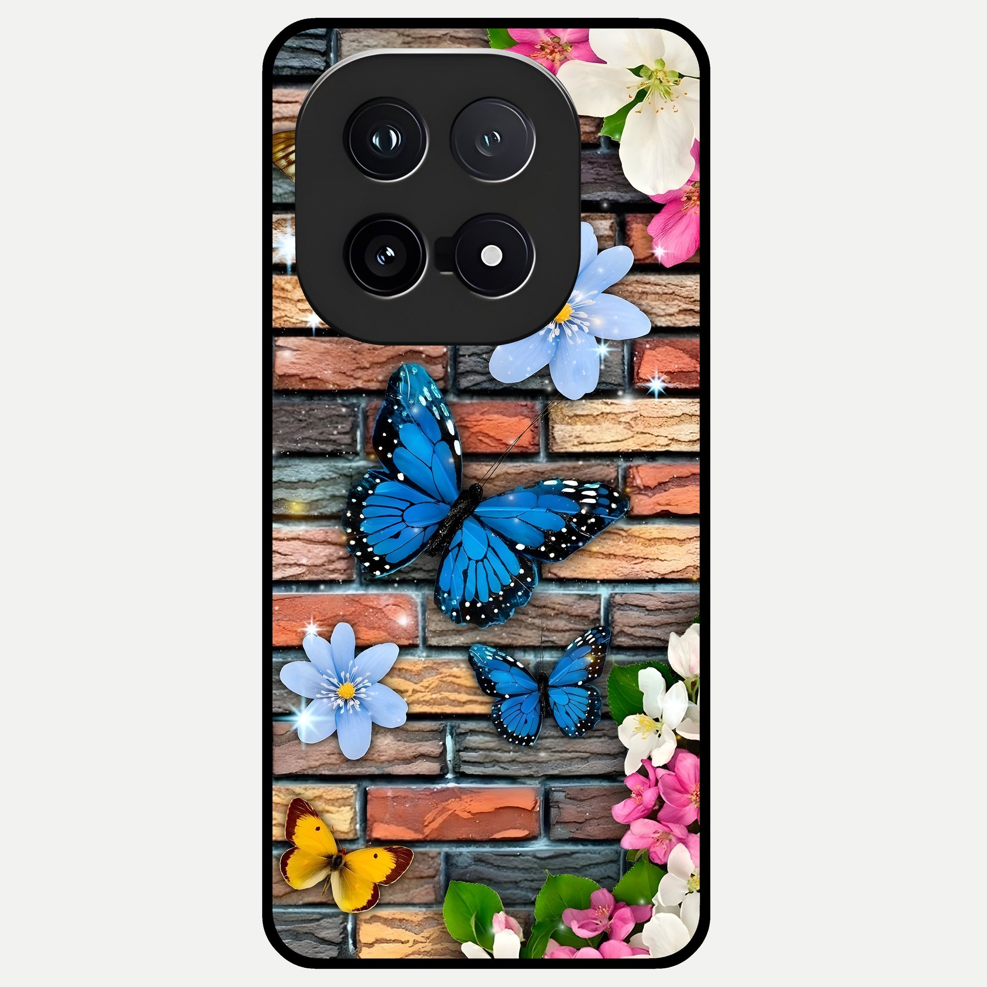  Brick Bloom Flight Glass Case for iQOO 15 back cover – full design glossy printed glass finish