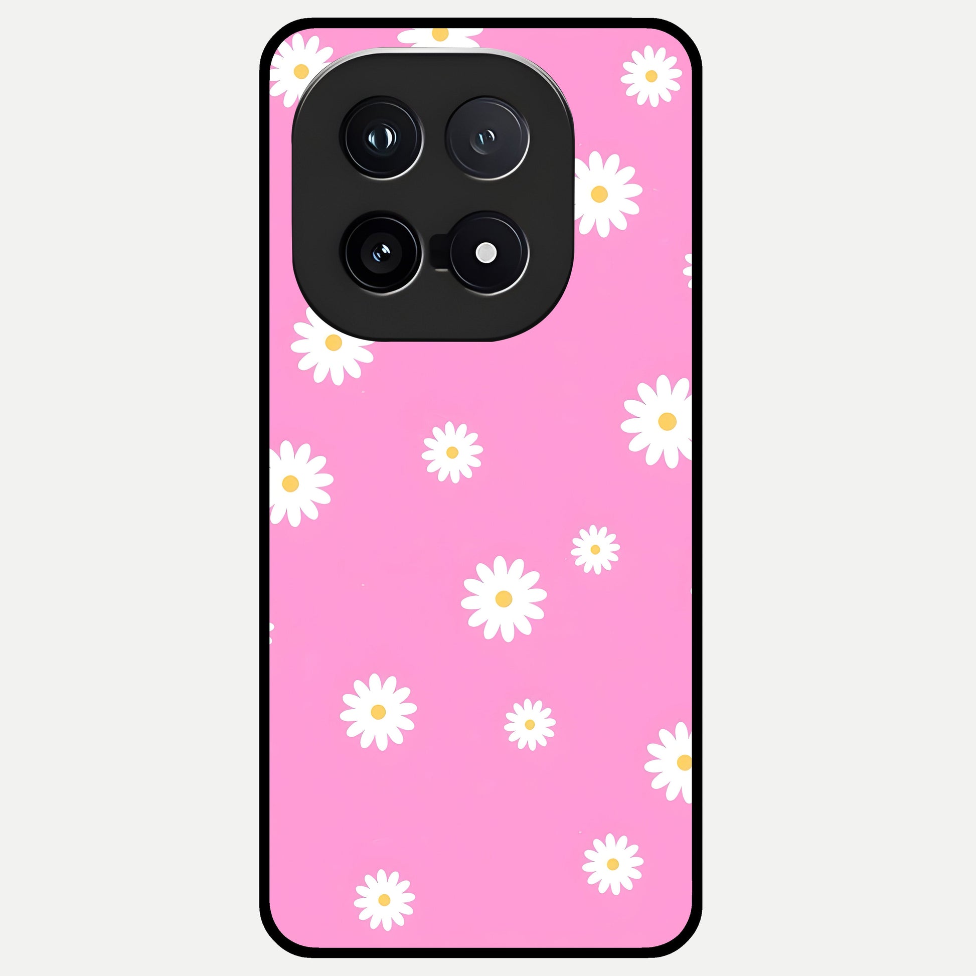  Bubblegum Daisy Pop Glass Case for iQOO 15 back cover – full design glossy printed glass finish