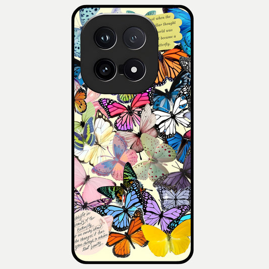  Butterflies Petal Dream Glass Case for iQOO 15 back cover – full design glossy printed glass finish