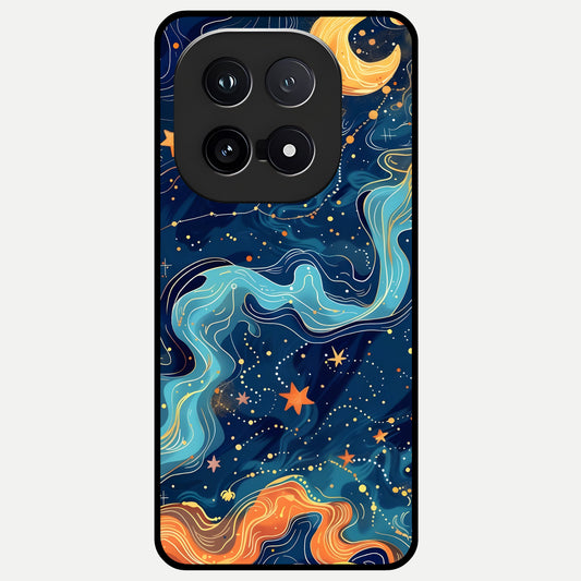  Celestial Dream Flow Glass Case for iQOO 15 back cover – full design glossy printed glass finish